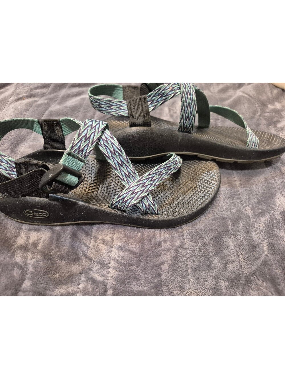 Chaco Women's Classic Hiking Sandals 9W Blue Teal - Picture 5 of 6